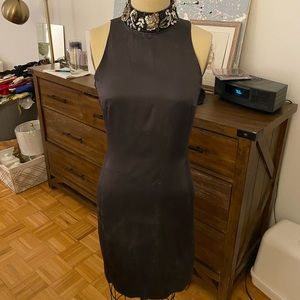 Vintage grey dress with high jeweled collar